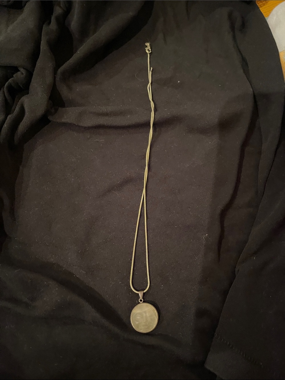 Vintage moon face necklace